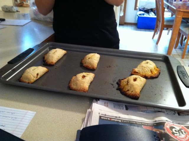 Pumpkin pasties: the finished result